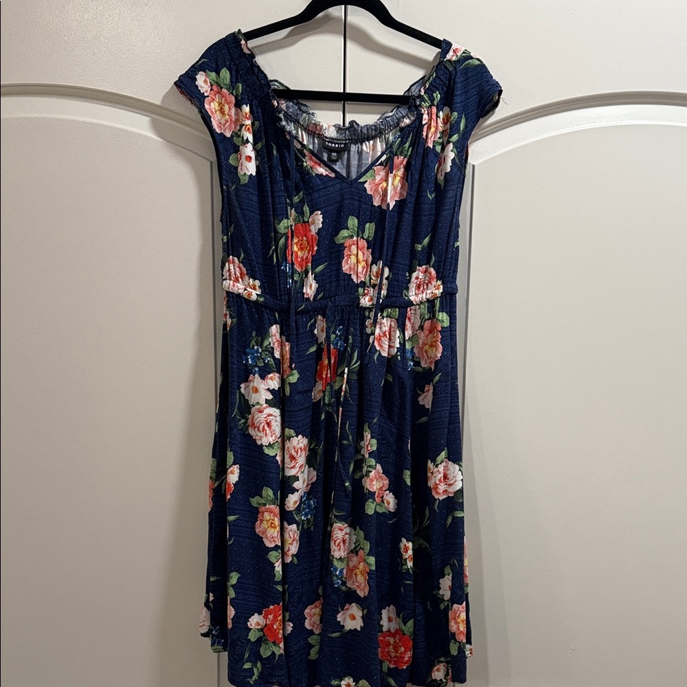 Torrid Blue Floral Dress